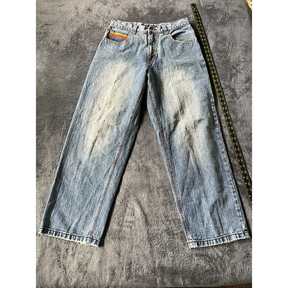 Southpole Men’s Vintage 1990s Baggy Y2K Embroidered Skateboard Jeans 34 - Picture 10 of 10